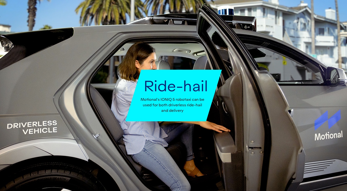 Motional's IONIQ 5 robotaxi can be used for both driverless ride-hail and delivery