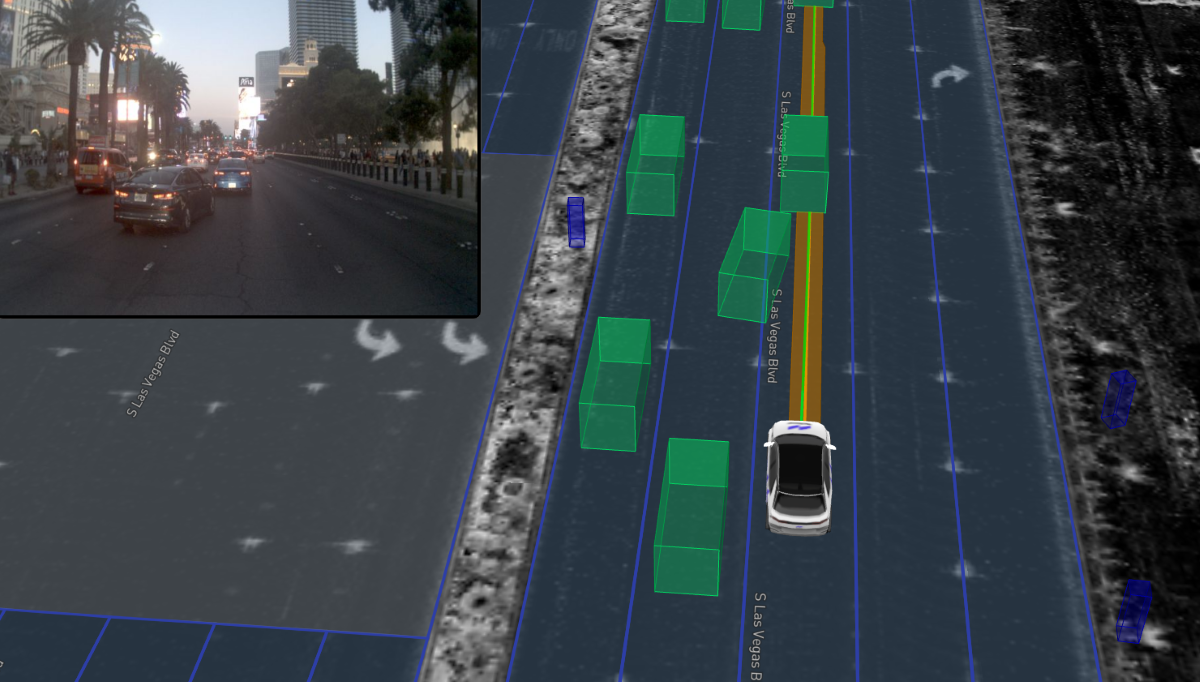 How a robotaxi sees and anticipates another vehicle cutting in front of it 