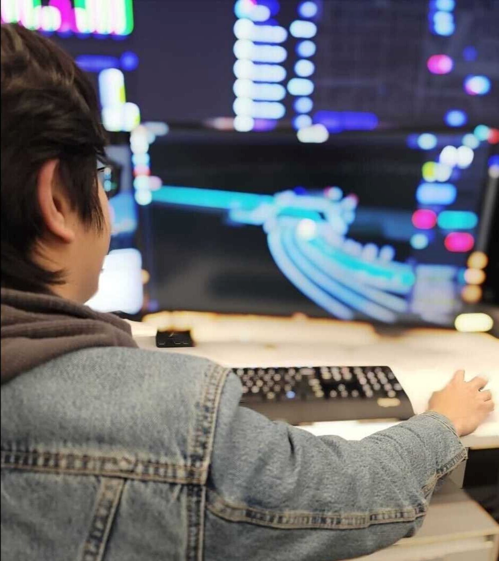 person in front of computer