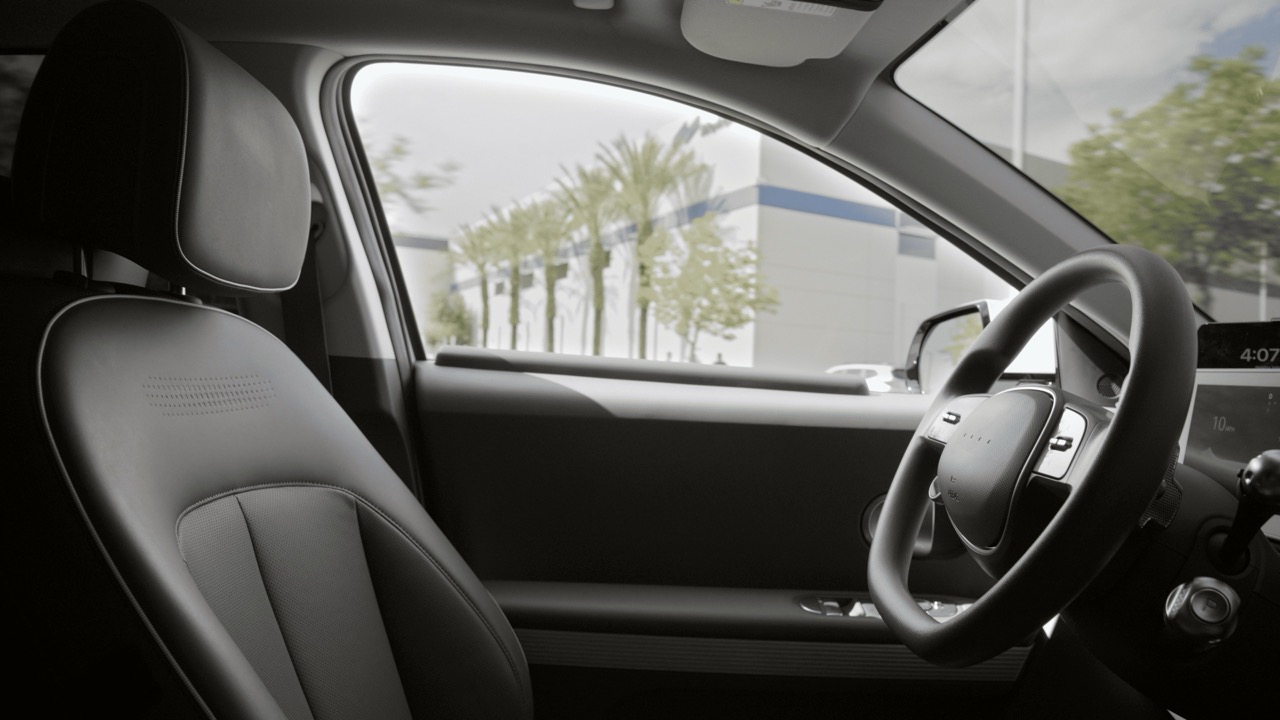 The driver's seat of a car