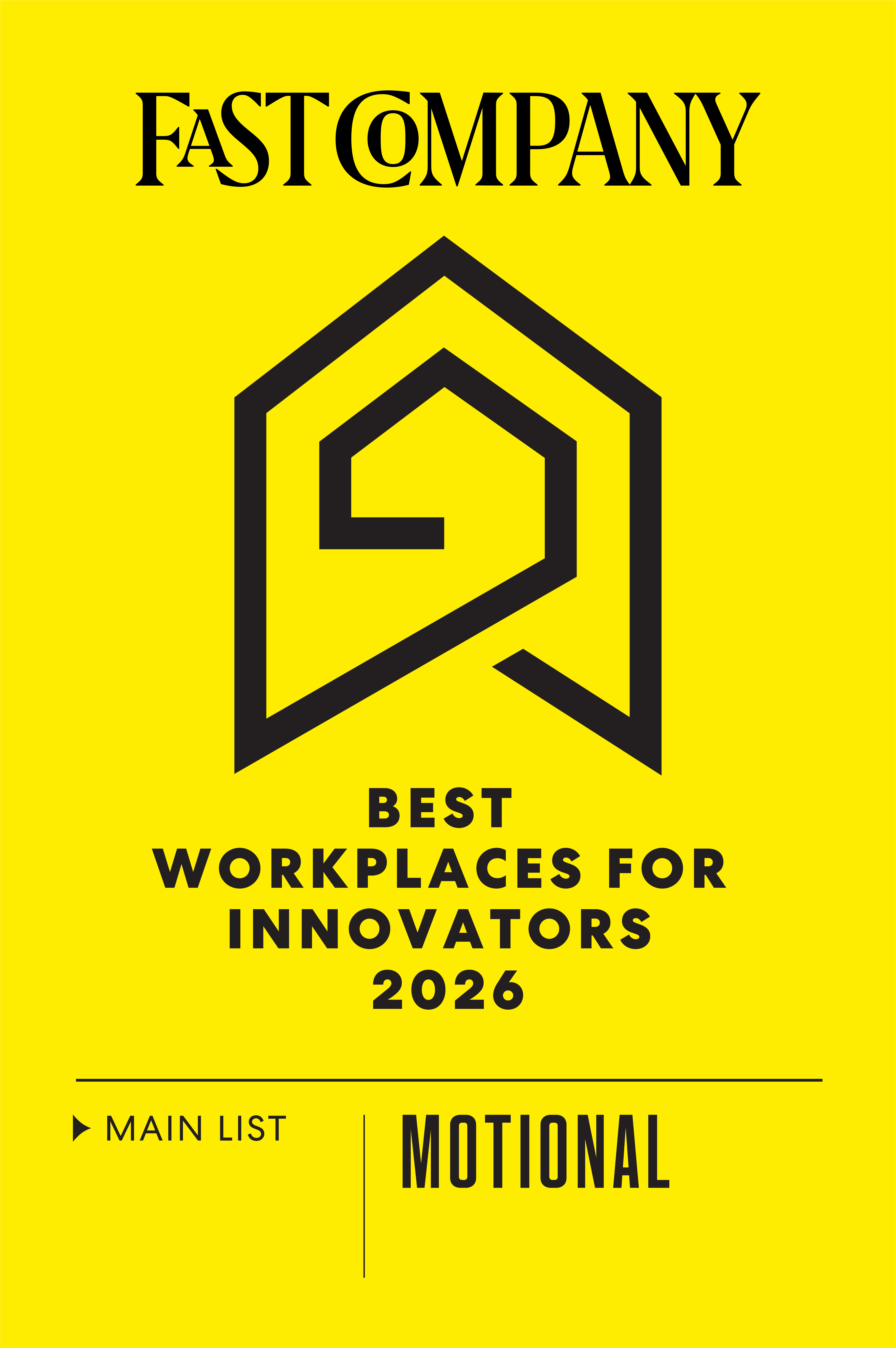 Fast Company Best Workplaces for Innovators Award